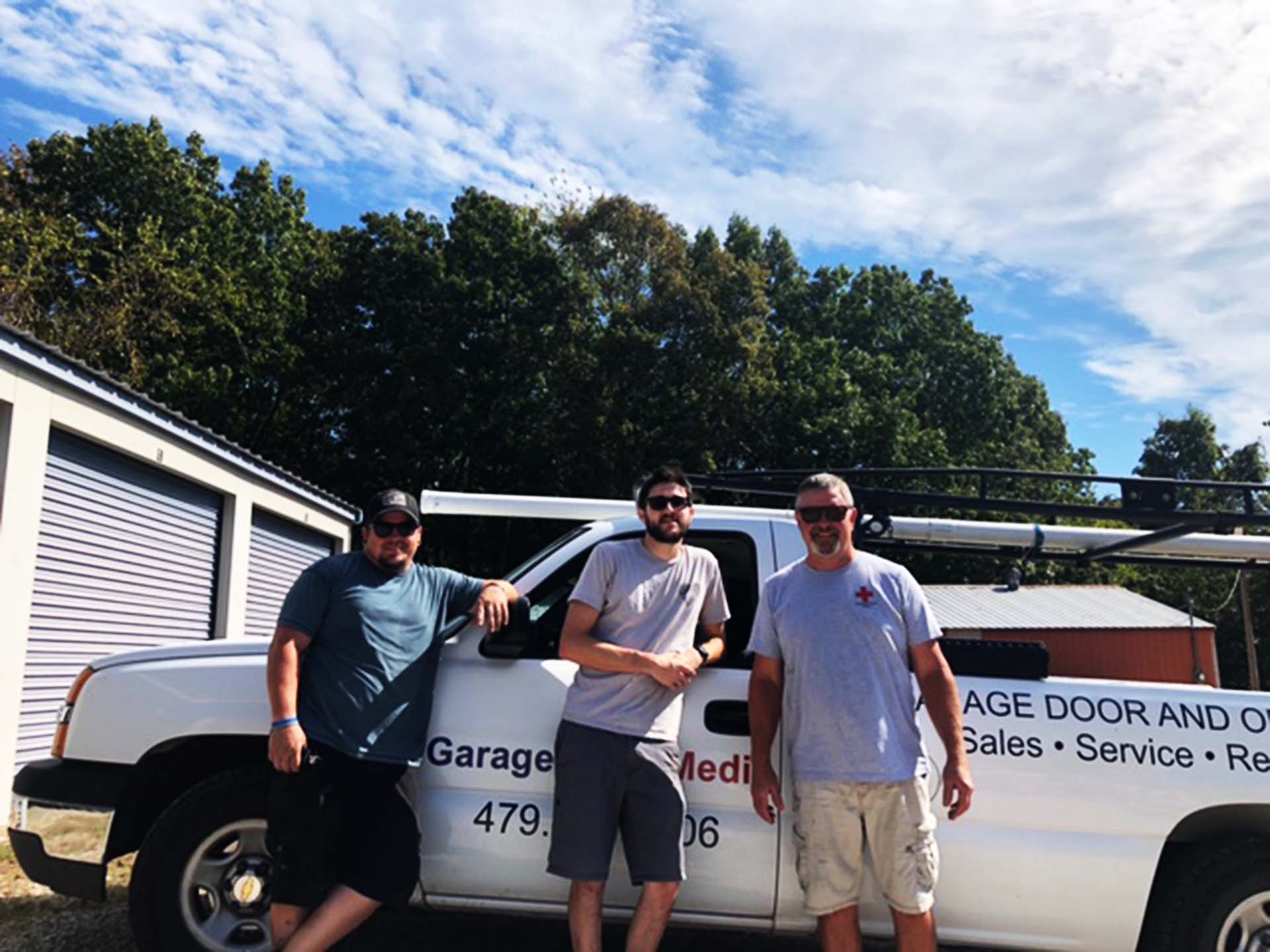 Garage Door Medic truck and garage door service in Northwest Arkansas